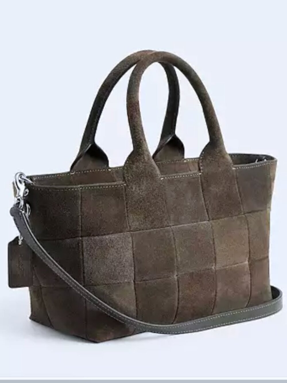 Coach Alter/Ego olive suede tote bag.  Like new.  Fast shipper.